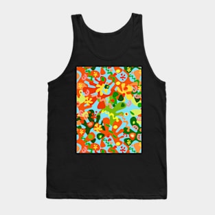 Garden of Earthly Delights on Sky Blue Vertical Double Tank Top